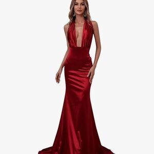 Elegant Red Evening Gown